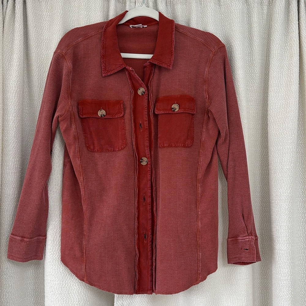 Tribal Shacket Jacket Brandy Small